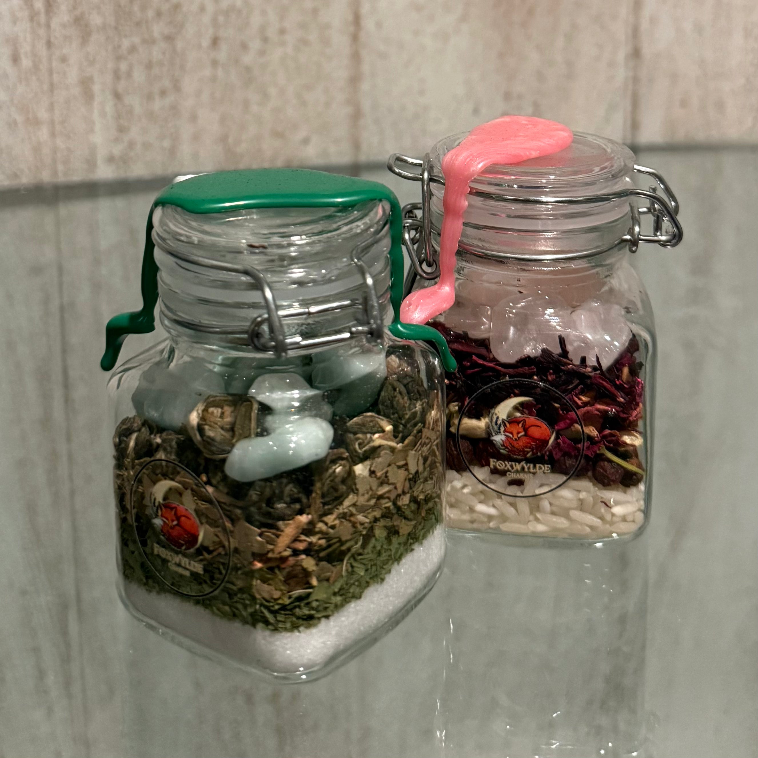 Wicked inspired Elphaba jar for Empowerment and Transformation or Glinda’s Self Love and Harmony